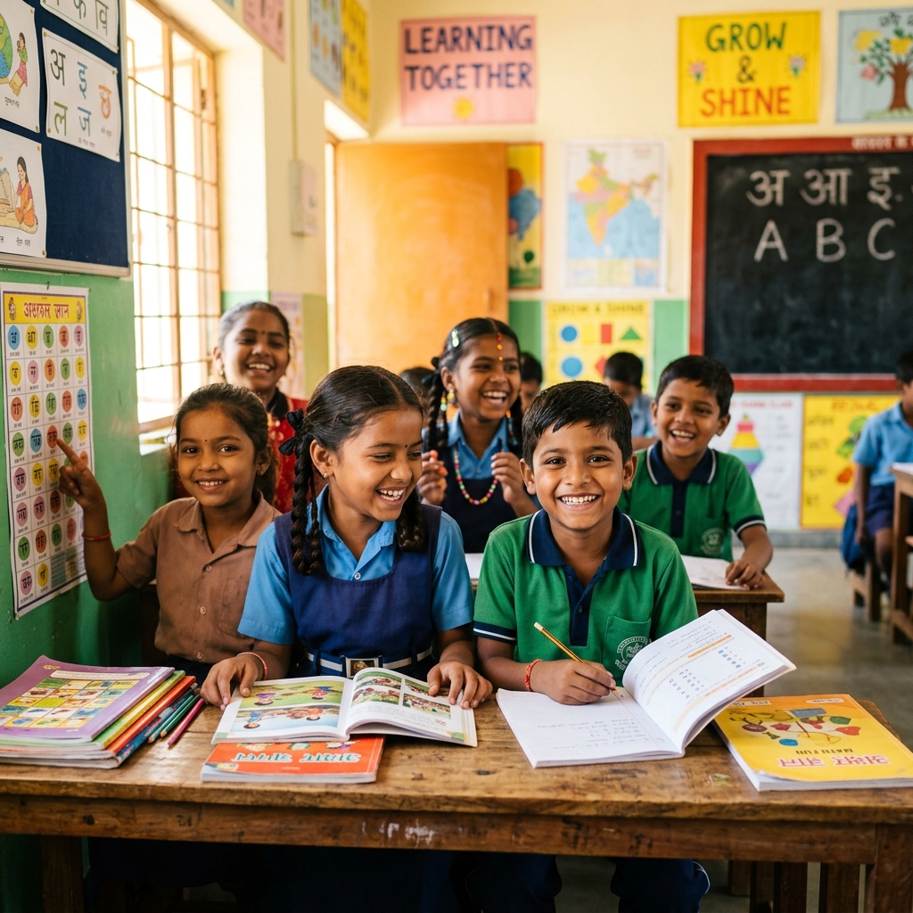 Children learning in classroom